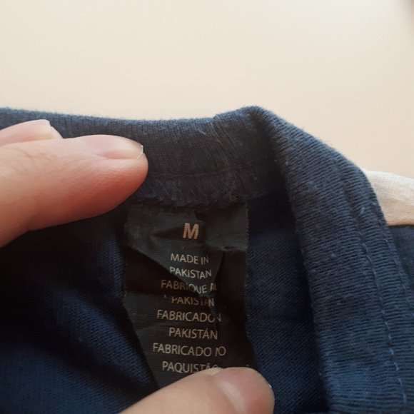 Levi’s Skateboarding Stripe T Shirt Navy Blue White Medium - Picture 3 of 5